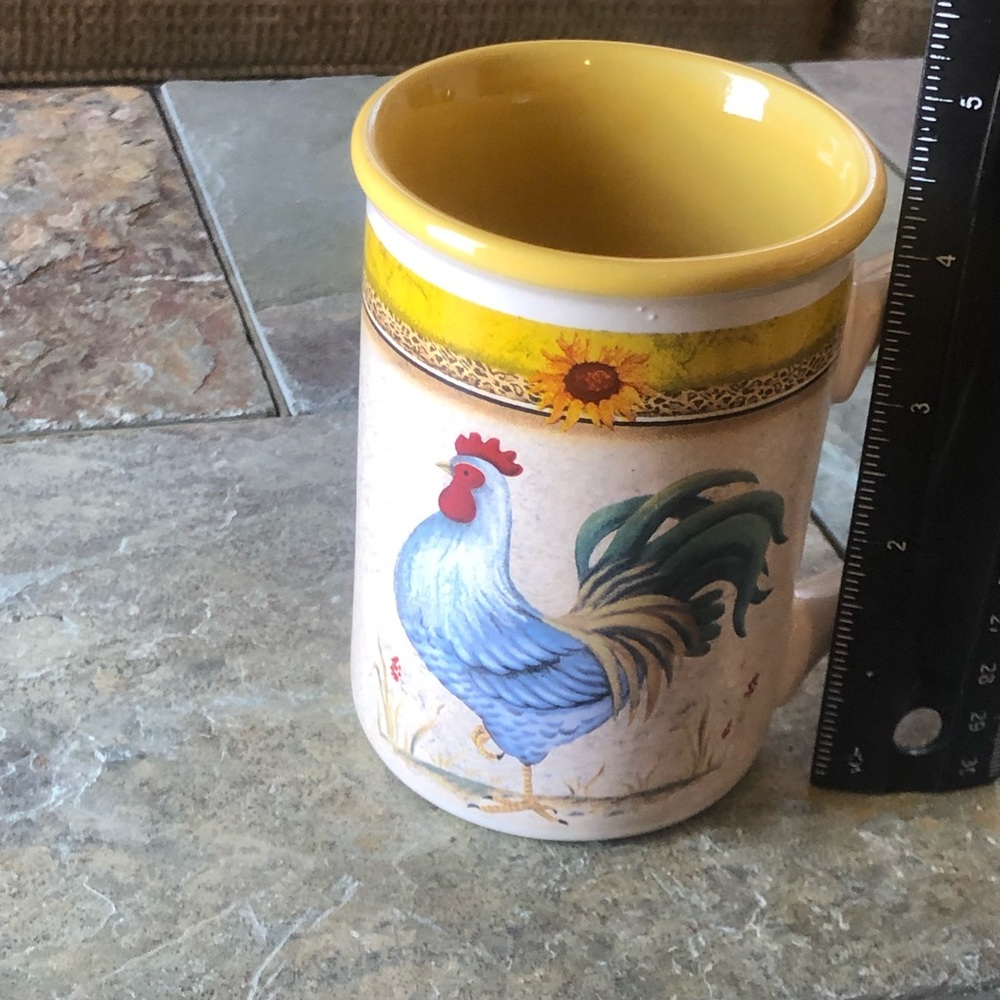 Gibson ~ Cup Mug ~ Rooster Chicken ~ Sunflower